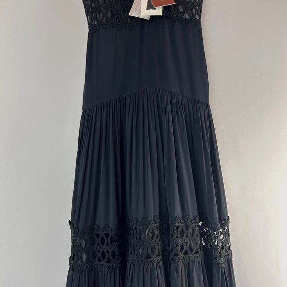 NWT Silvia Tcherassi Annabella Lace Maxi Dress in Black, Sz S - Picture 8 of 12